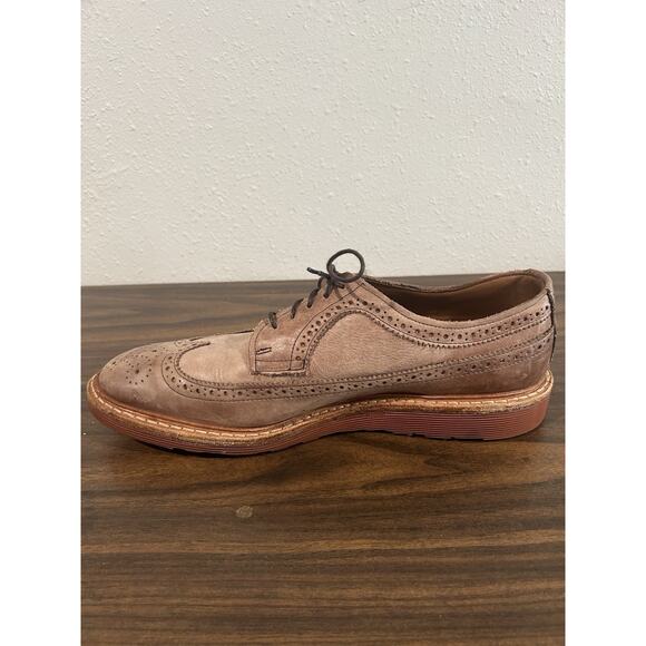 Allen Edmonds Shannon Drive Shoes Mens Size 11.5 B Tan Leather Wingtip Oxford main image 3